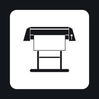 Large format printer icon, simple style vector