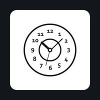 icono de reloj redondo, estilo simple vector