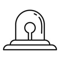 Security service flasher icon, outline style vector