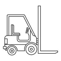 Electric loader icon, outline style vector