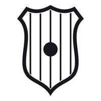 Protective shield icon, simple style vector