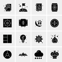 16 iconos universales de negocios vector ilustración de icono creativo para usar en proyectos relacionados con la web y dispositivos móviles