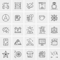 25 iconos de negocios universales vector ilustración de icono creativo para usar en proyectos relacionados con la web y dispositivos móviles