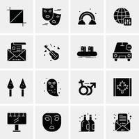 16 iconos universales de negocios vector ilustración de icono creativo para usar en proyectos relacionados con la web y dispositivos móviles