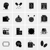 16 iconos universales de negocios vector ilustración de icono creativo para usar en proyectos relacionados con la web y dispositivos móviles