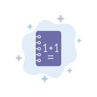 Education Notebook Notepad  11 Blue Icon on Abstract Cloud Background vector