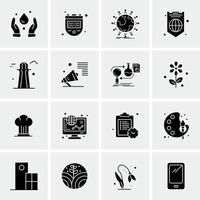 16 iconos universales de negocios vector ilustración de icono creativo para usar en proyectos relacionados con la web y dispositivos móviles