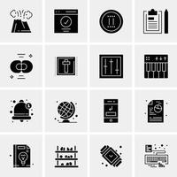 16 iconos universales de negocios vector ilustración de icono creativo para usar en proyectos relacionados con la web y dispositivos móviles