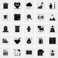 25 iconos de negocios universales vector ilustración de icono creativo para usar en proyectos relacionados con la web y dispositivos móviles