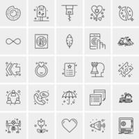 25 iconos de negocios universales vector ilustración de icono creativo para usar en proyectos relacionados con la web y dispositivos móviles