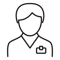 icono del equipo de enfermería, estilo de esquema vector