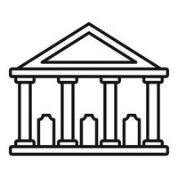 Ancient sightseeing icon, outline style vector