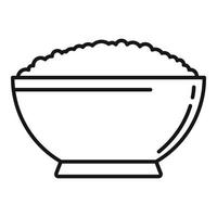 Cereal flakes snack icon, outline style vector