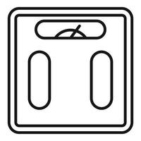 Phone smart scales icon, outline style vector