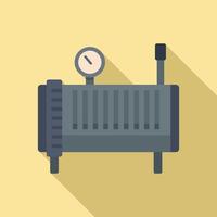 Device air compressor icon, flat style vector