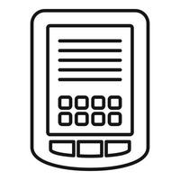 Tablet operating system icon, outline style vector