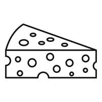 Cheese dairy icon, outline style vector