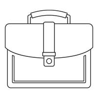 Briefcase icon, outline style vector