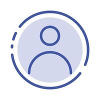 Personal Personalization Profile User Blue Dotted Line Line Icon vector