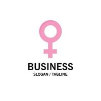 Female Symbol Gender Business Logo Template Flat Color vector