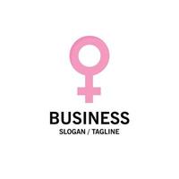 Female Symbol Gender Business Logo Template Flat Color vector