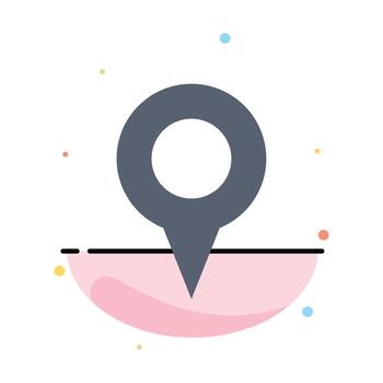 Geo location Location Map Pin Abstract Flat Color Icon Template vector