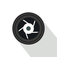 Camera aperture icon, flat style vector