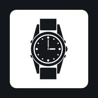 icono de reloj de pulsera, estilo simple vector