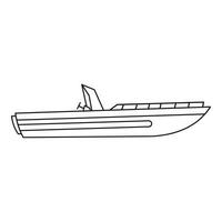 Motor speed boat icon, outline style vector