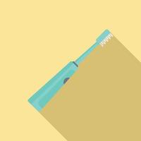 Electric toothbrush cleaning icon, flat style vector