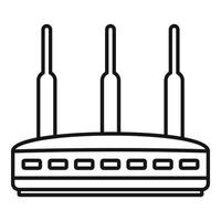 Modern router icon, outline style vector