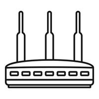 Modern router icon, outline style vector