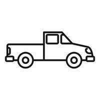 Hitchhiking pickup icon, outline style vector