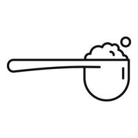 Softener plastic spoon icon, outline style vector