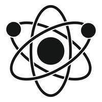 Nanotechnology atom icon, simple style vector