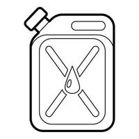 Jerrycan icon, outline style vector