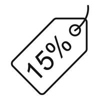 Sales tag icon, outline style vector