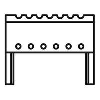 Hot brazier icon, outline style vector