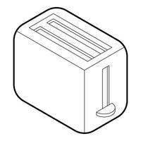 Toaster icon in outline style vector