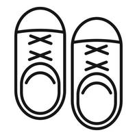 Running shoes icon, outline style vector