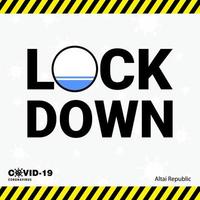 Coronavirus Altai Republic Lock DOwn Typography with country flag Coronavirus pandemic Lock Down Design vector