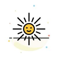 Brightness Light Sun Spring Abstract Flat Color Icon Template vector