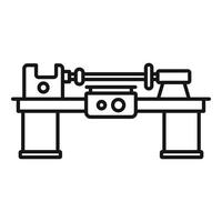 Work lathe icon, outline style vector