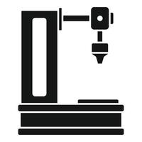 Milling machine icon, simple style vector