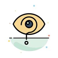 Curious Exclamation Eye Knowledge Mark Abstract Flat Color Icon Template vector