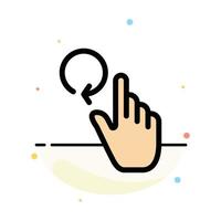 Hand Finger Gestures Reload Abstract Flat Color Icon Template vector