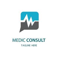 Medic consult logo images vector