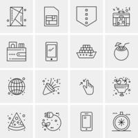 16 Business Universal Icons Vector Creative Icon Illustration to use in web and Mobile Related project