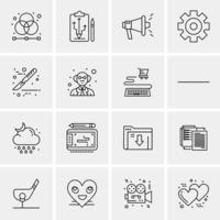 16 Business Universal Icons Vector Creative Icon Illustration to use in web and Mobile Related project