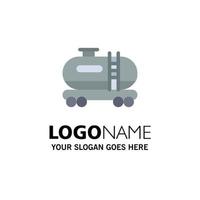 Oil Tank Pollution Business Logo Template Flat Color vector